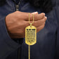 To My Dad Dog Tag Necklace – Gift from Son or Daughter