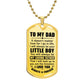 Dog Tag Necklace Gift for Dad From Son Father’s Day Gift