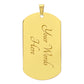 To My Husband Dog Tag Necklace