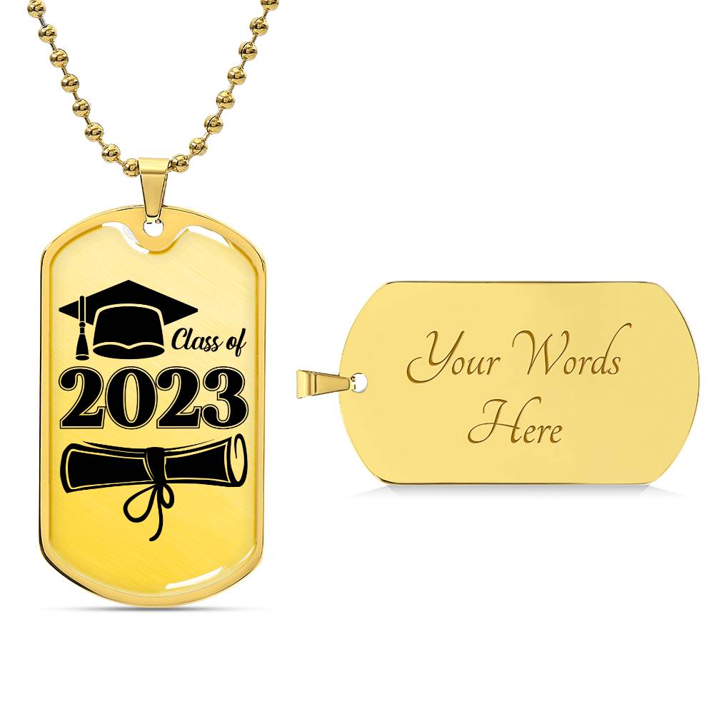 Class of 2023 Dog Tag Necklace