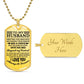 To My Husband Dog Tag Necklace