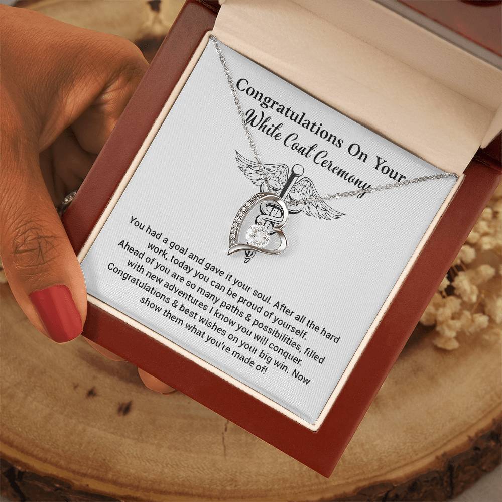 Congratulations On Your White Coat Ceremony Congratulations Necklace Inspirational Jewelry Gift Meaningful Gift For Graduates New Adventures Necklace Motivational Jewelry Personal Growth Jewelry Best Wishes Necklace