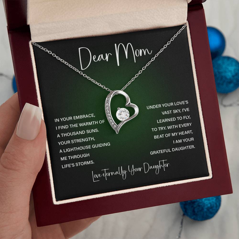 Dear Mom, Mother’s Day Necklace For Mom Best Birthday Gift Necklace Thoughtful Anniversary Necklace Heartfelt Christmas Gift Thank You Necklace Gift Necklace With Message Card