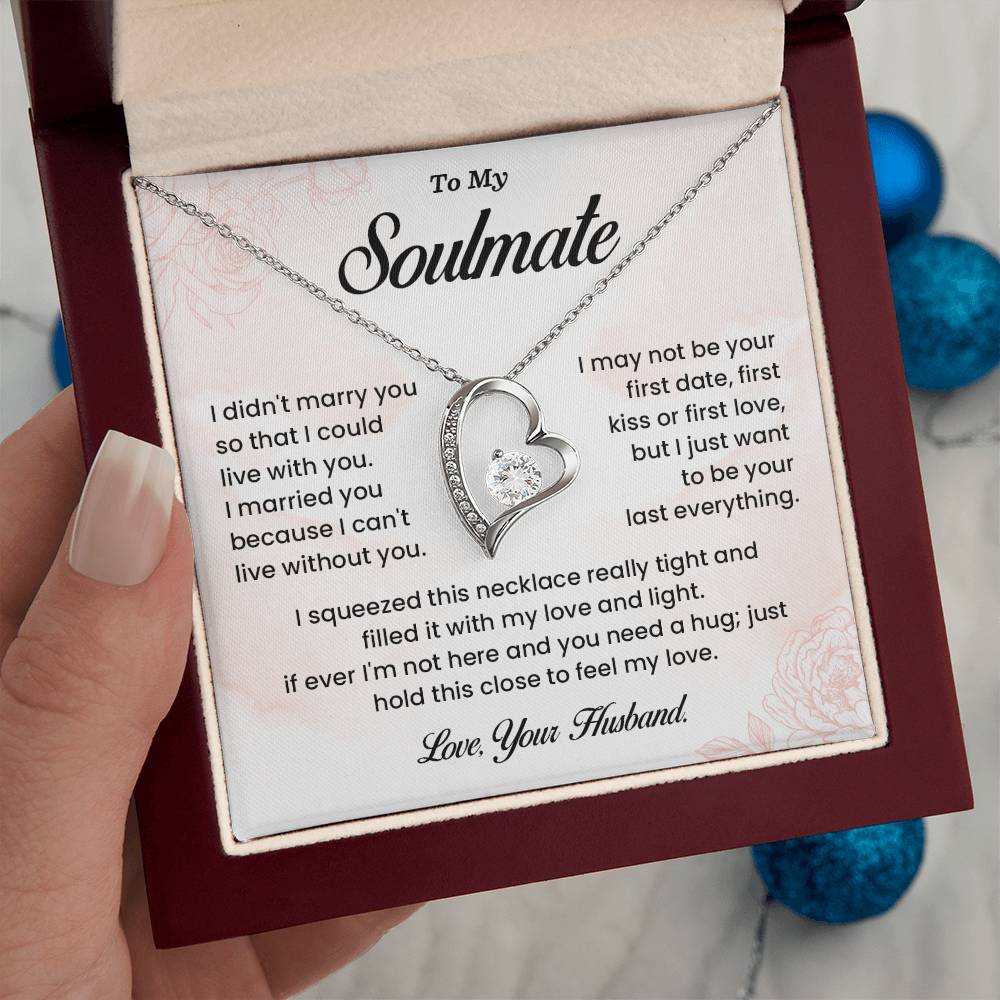 Soulmate Necklace Gift from Husband – Message Card Box