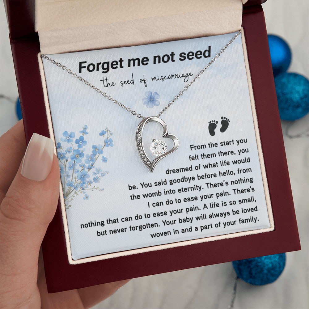 Forget Me Not Seed the seed of miscarriage Necklace