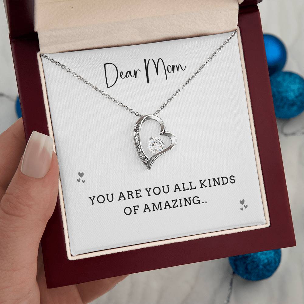 Dear Mom, Amazing Mom Necklace Gift Best Necklace Gift For Mom Inspirational Necklace Gift Thoughtful Necklace Gift Best Mother’s Day Necklace Gift Amazing Mom Celebration Necklace Gift Thoughtful Gift Necklace For Mothers