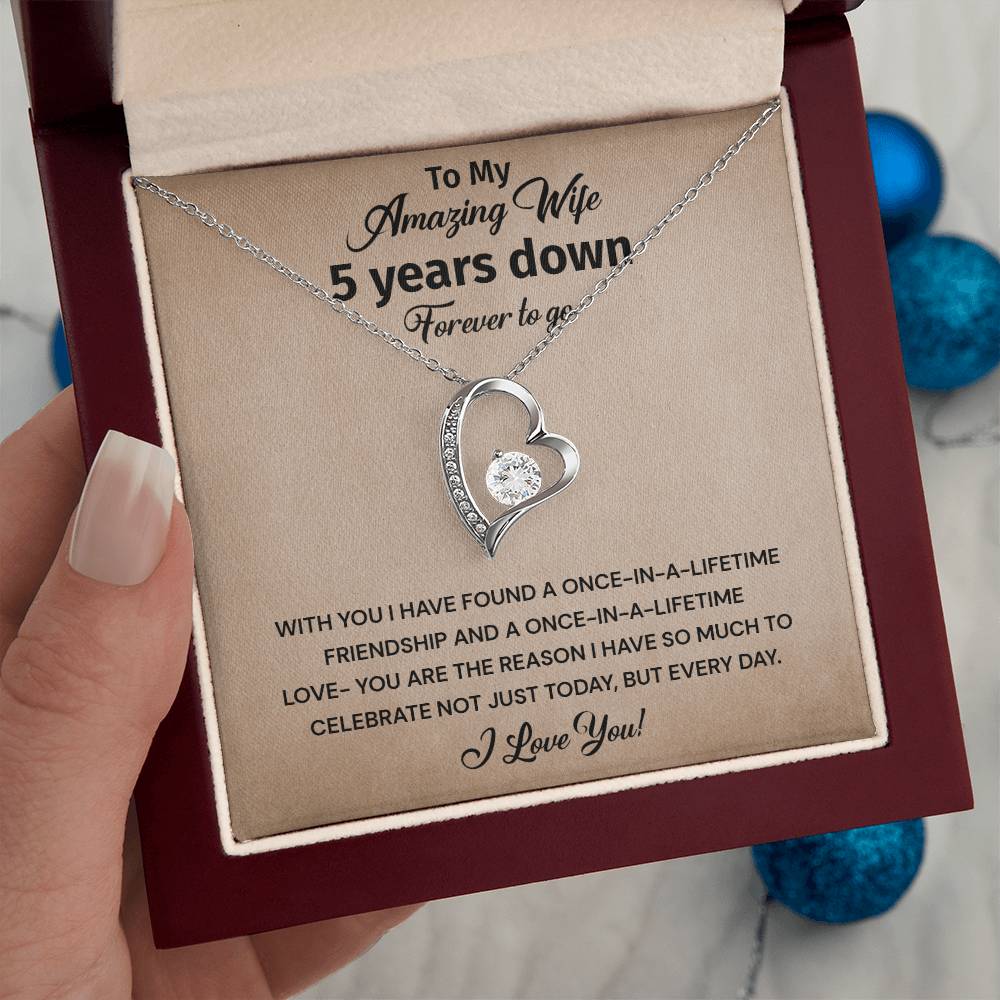 5th Anniversary Gift for Wife – Forever Love Necklace