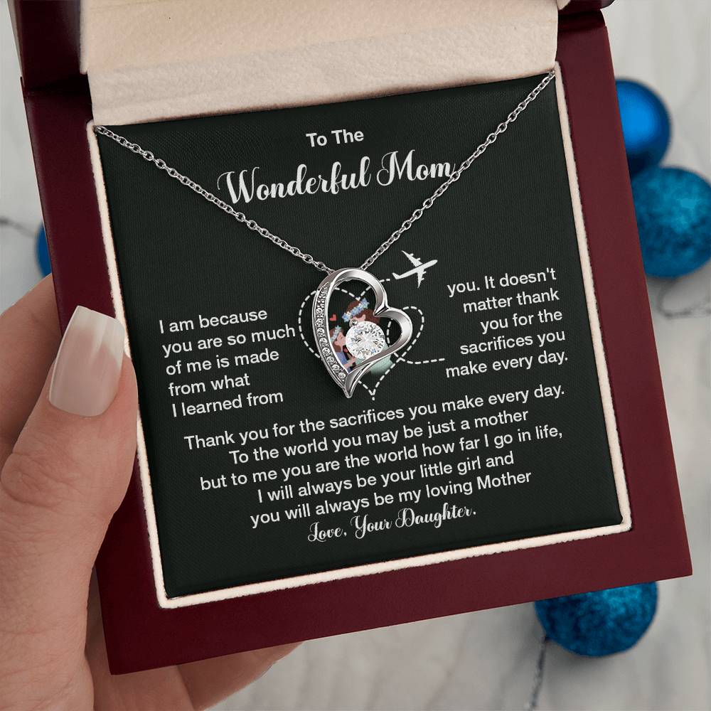 To The Wonderful Mom, Elegant Jewelry For A Mother’s Day Gift Thoughtful Necklace Sweet Gift For A Special Woman Loving Pendant Elegant Pendant For A Mother’s Bond Heartfelt Necklace For Family Bond Beautiful Necklace For A Special Connection