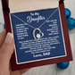 To My Daughter Necklace from Dad Pendant with Emotional Message Card Birthday, Christmas Gift