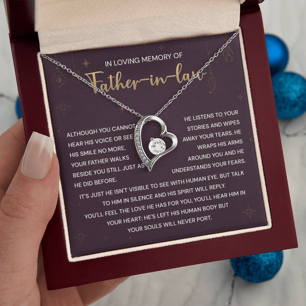 Loss of Father-in-Law Necklace with Message Card