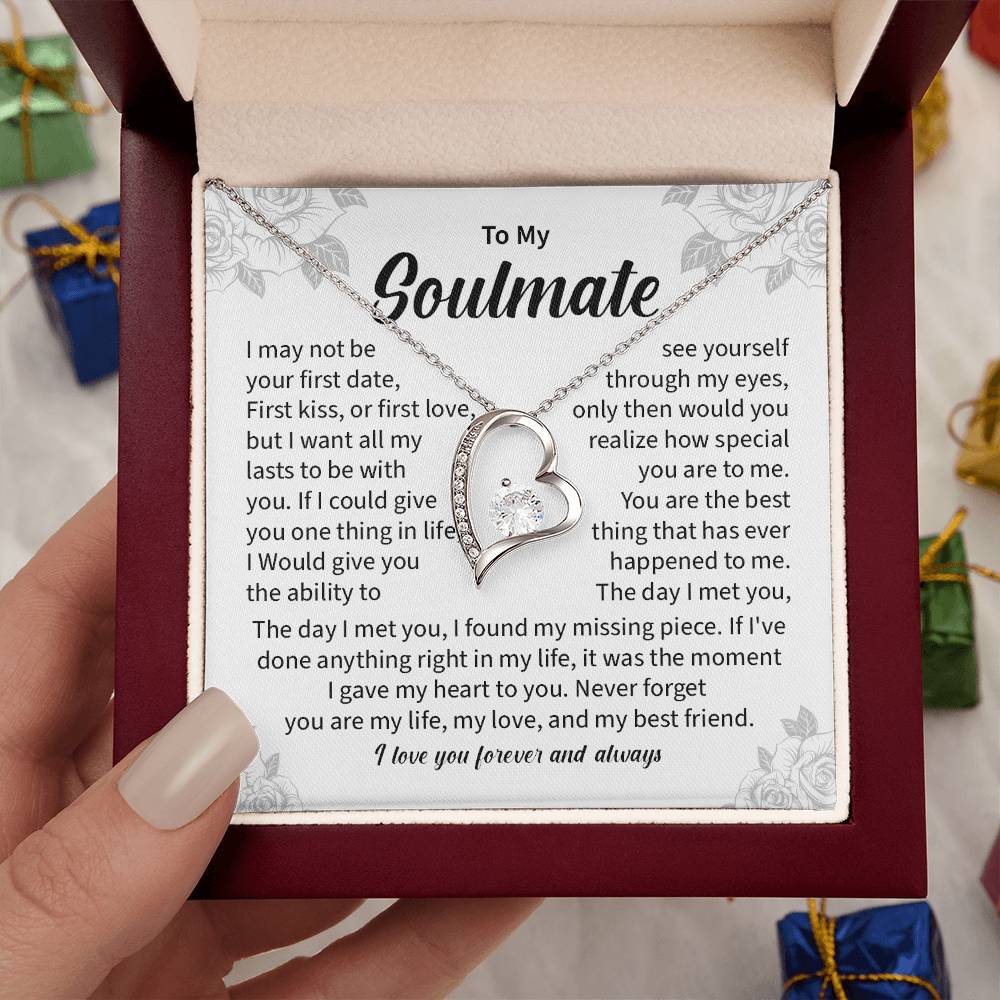 Soulmate Heart Necklace Gift for Her – Gift Box