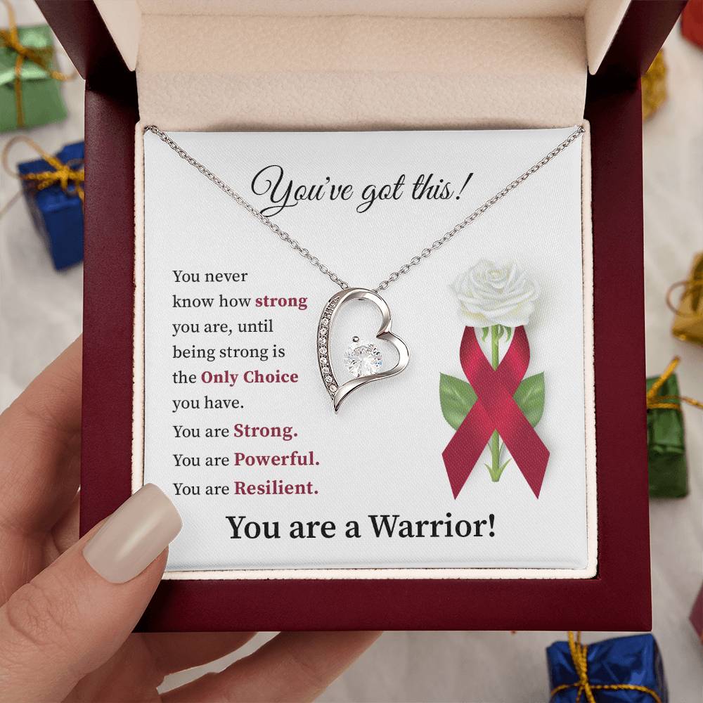 You’ve Got This Warrior Heart Necklace Strength & Encouragement Gift for Her