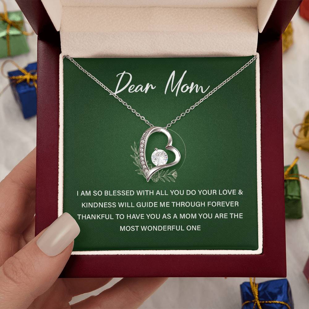 Dear Mom Blessed To Have You Necklace Love You Mom Necklace Best Mom Ever Necklace Eternal Bond With Mom Necklace Meaning Thoughtful Gift For Mindful Gift For Mom Necklace For Family Bond Dear Mom Necklace Gift