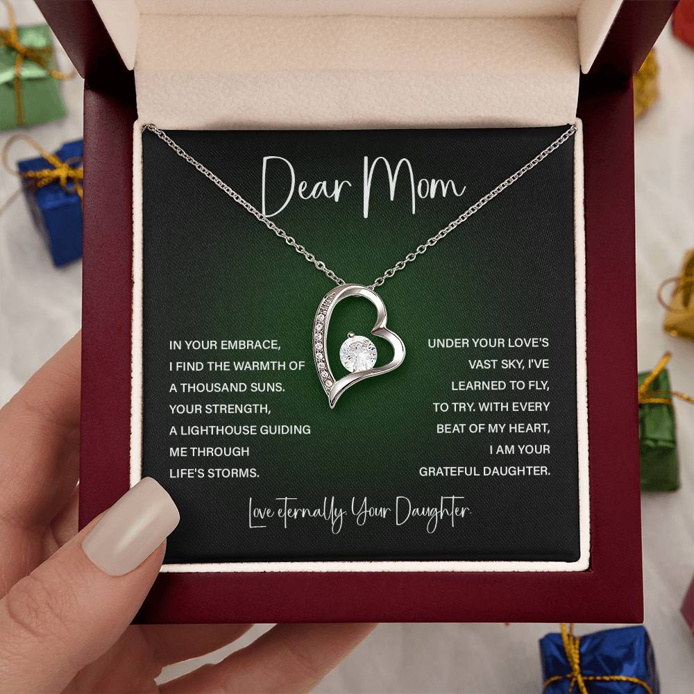 Dear Mom, Mother’s Day Necklace For Mom Best Birthday Gift Necklace Thoughtful Anniversary Necklace Heartfelt Christmas Gift Thank You Necklace Gift Necklace With Message Card