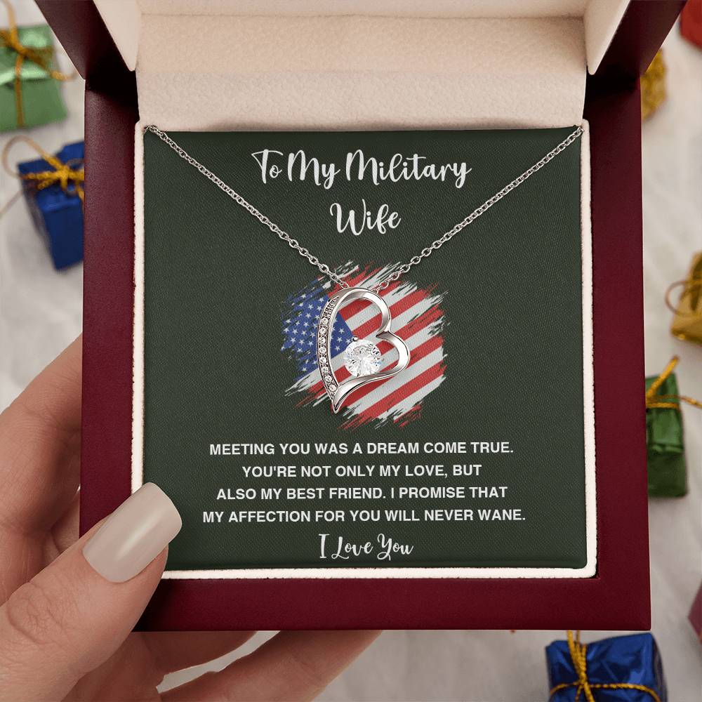 Love Gift for Military Wife – Romantic Card Inside