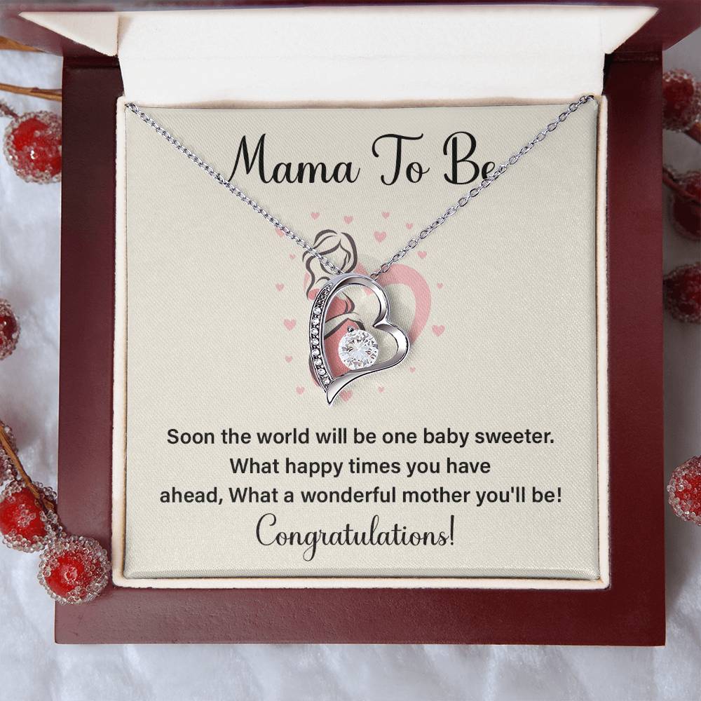Mama To Be Necklace – Congratulations Gift Box