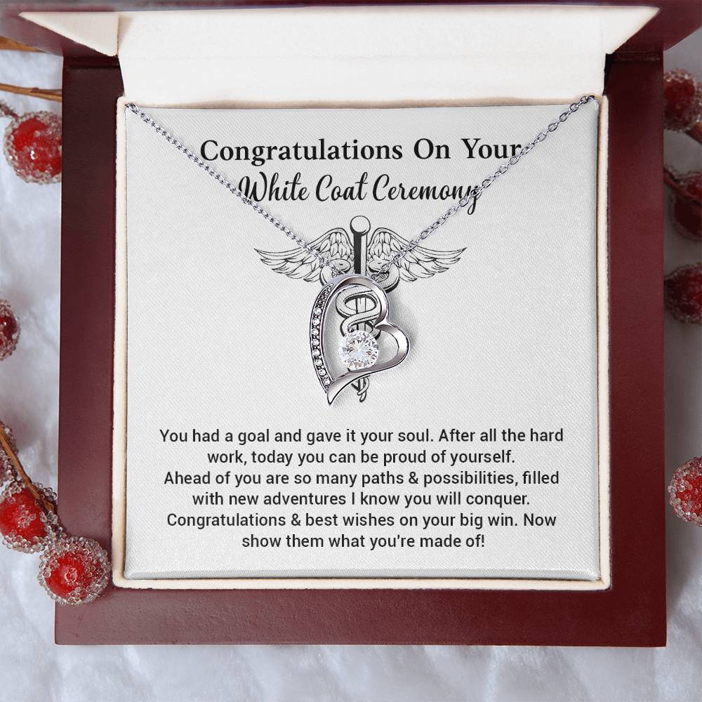 Congratulations On Your White Coat Ceremony Congratulations Necklace Inspirational Jewelry Gift Meaningful Gift For Graduates New Adventures Necklace Motivational Jewelry Personal Growth Jewelry Best Wishes Necklace