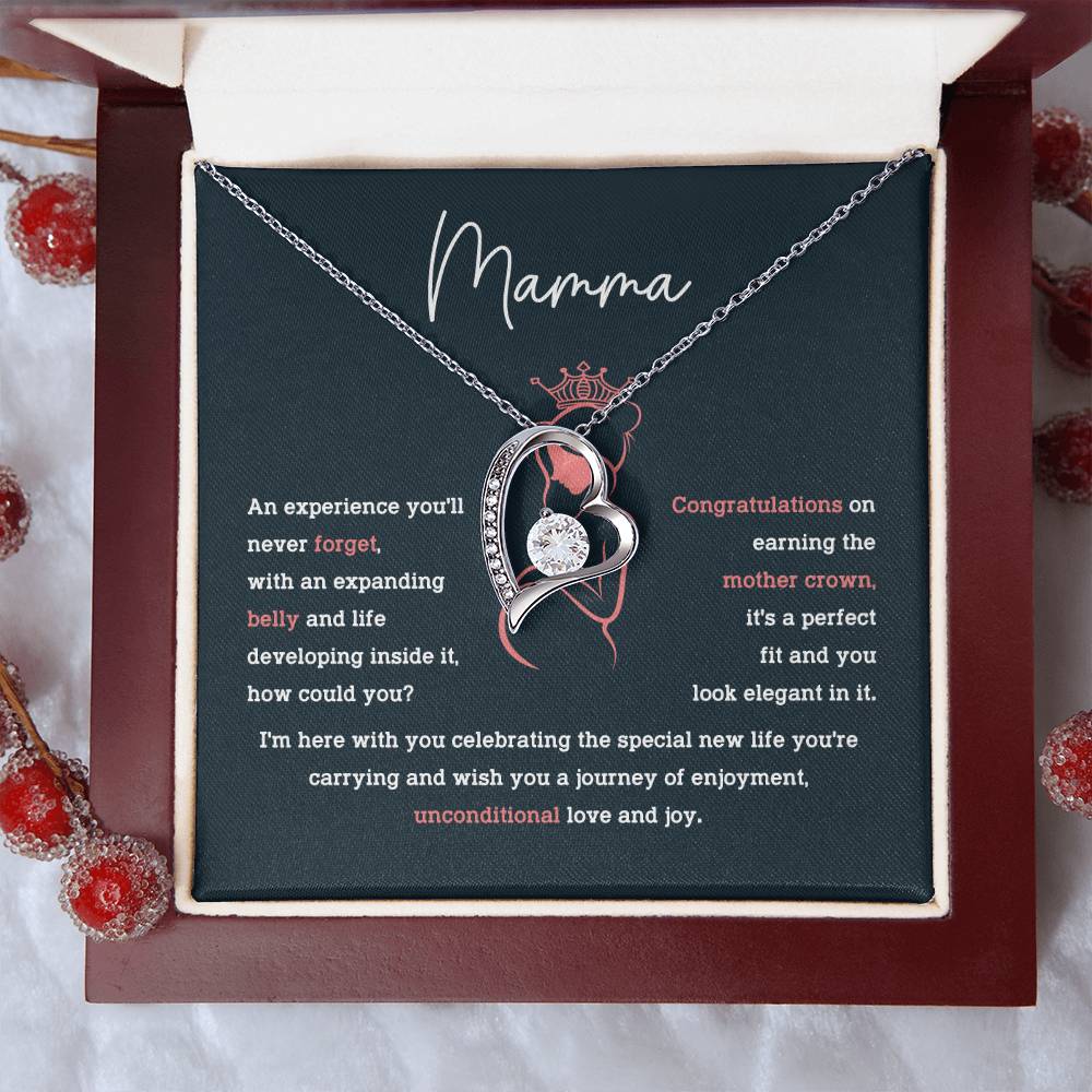 Mamma Necklace – Pregnancy Gift for Mom with Sentimental Message