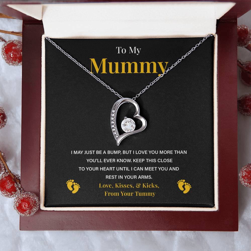 Pregnancy Necklace for Mummy – Gift from Bump with Love Note Card