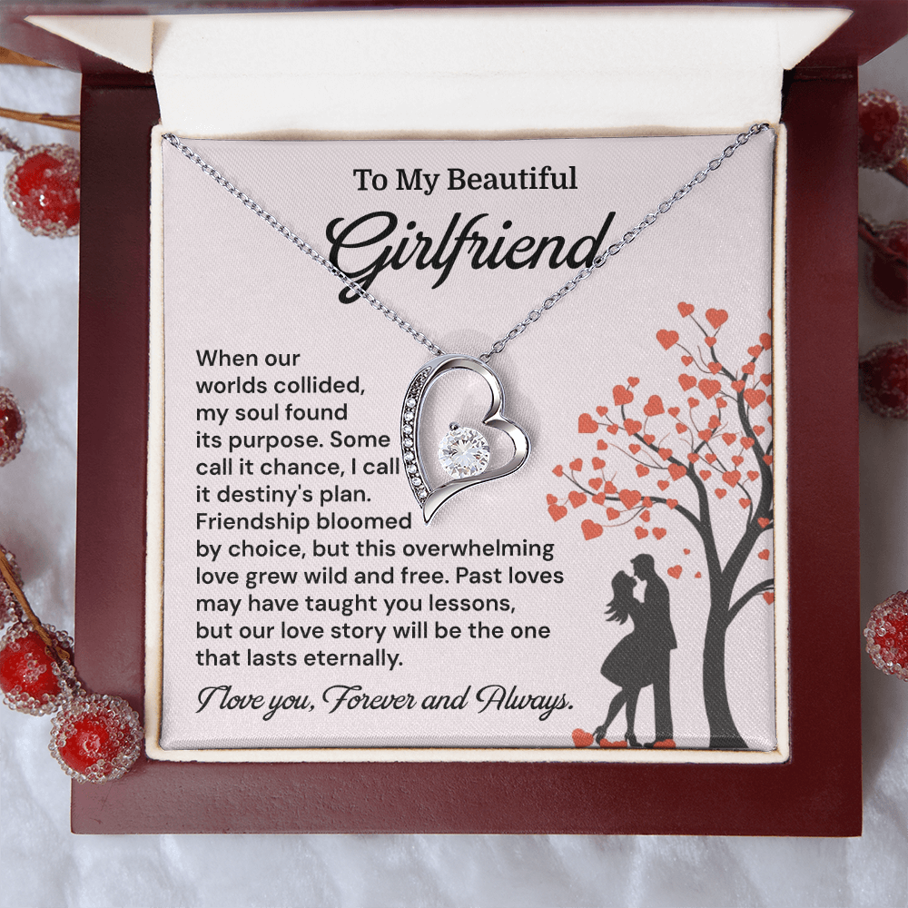 Girlfriend Necklace Gift with Eternal Love Card