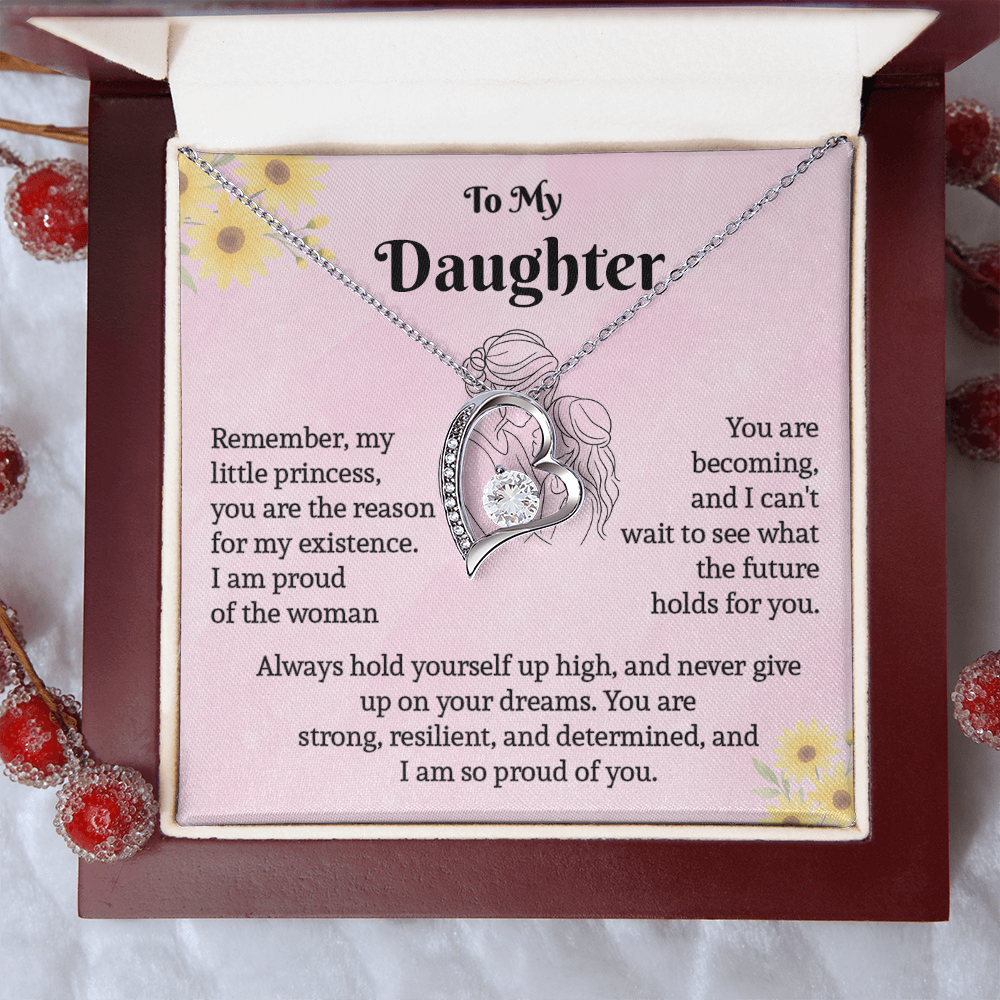 To My Daughter Necklace Proud and Resilient Messaged