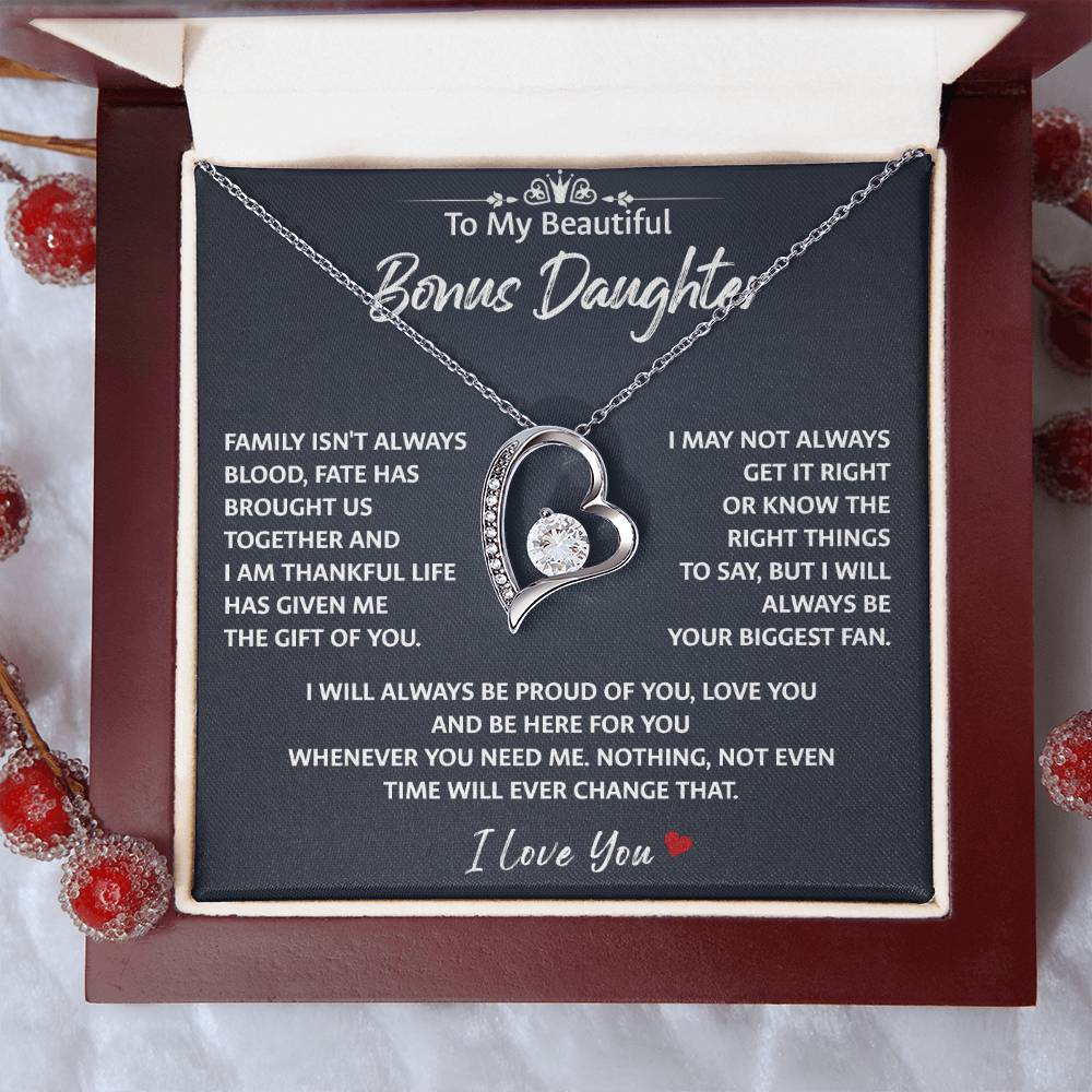 Bonus Daughter Necklace Gift, Sentimental Family Jewelry