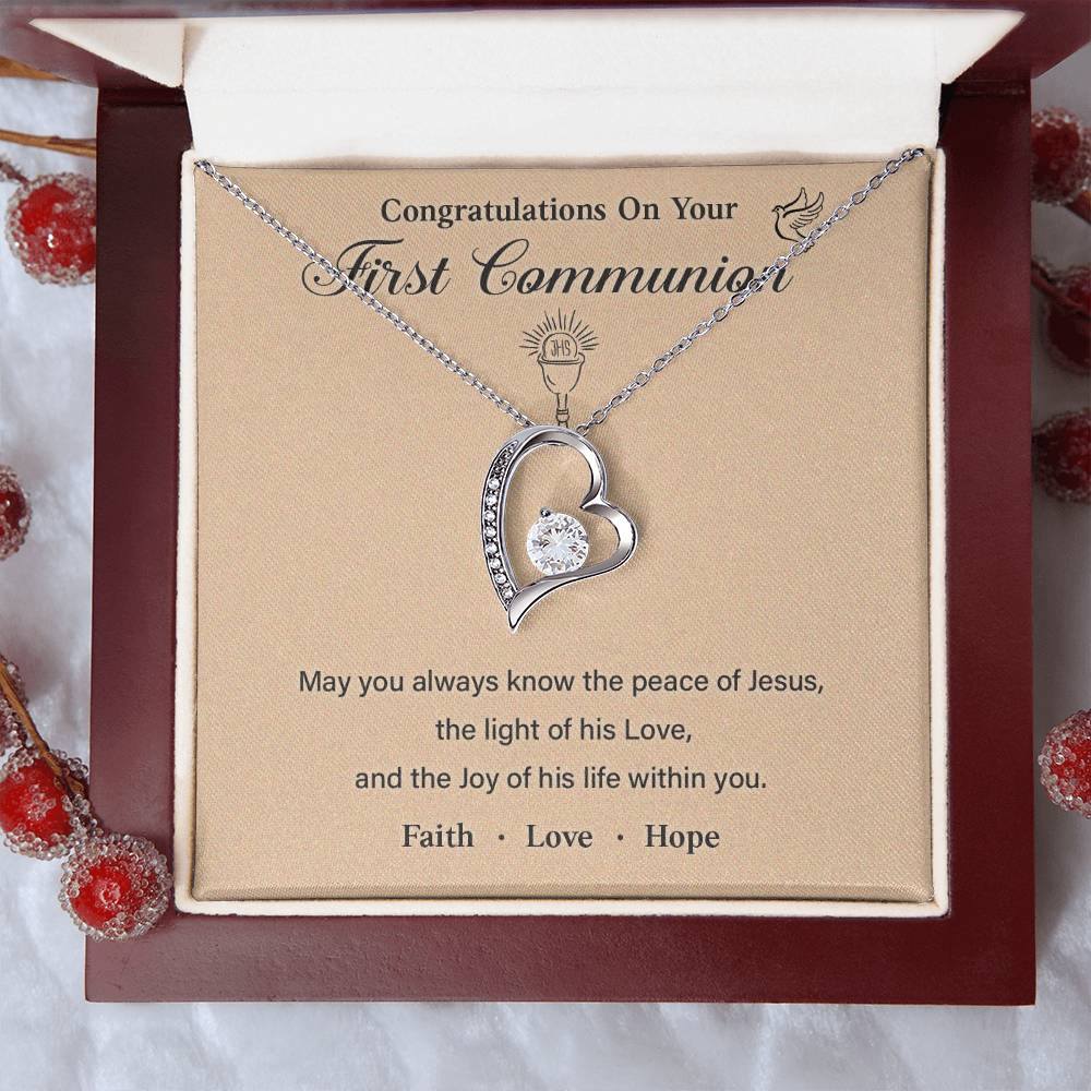 Congratulations On Your First Communion necklace for presence of Jesus thoughtful gift for first communion special occasion gift for first communion meaningful gift for first communion first communion necklace gift gift for first communion