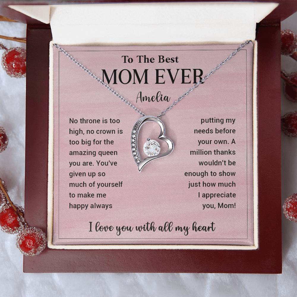 To The Best Mom Ever Amelia Necklace