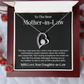 Gift for Mother-in-Law from Bride Heart Necklace