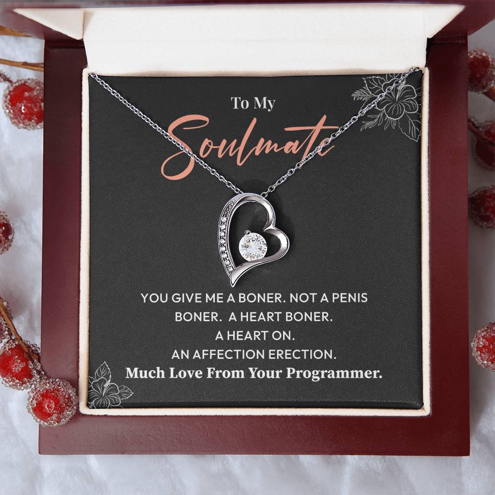 Funny Soulmate Necklace Gift from Programmer – Gift Box