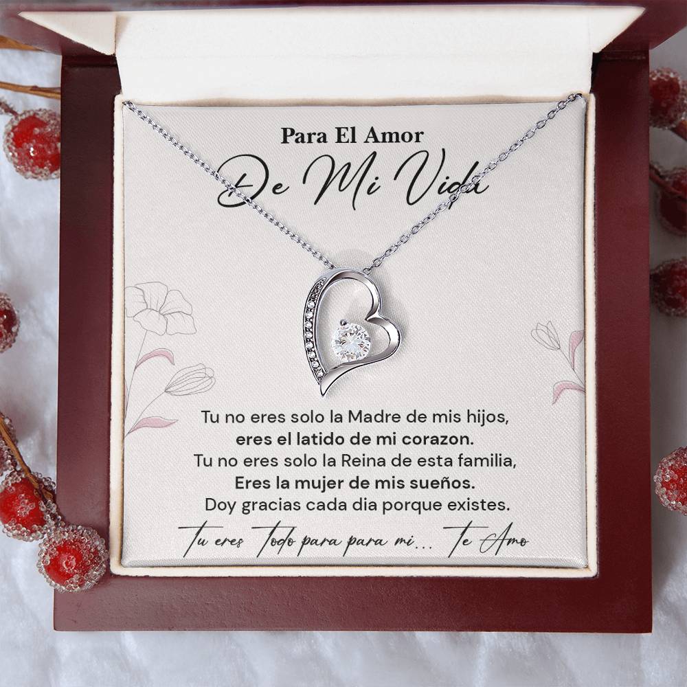 Collar Para El Amor De Mi Vida Regalo Romántico Para Esposa Latido De Mi Corazón Reina De La Familia Joyería Sentimental Para Esposa Collar Con Frase De Amor Regalo Romántico Para Mujer Especial Collar Con Mensaje De Amor Infinito