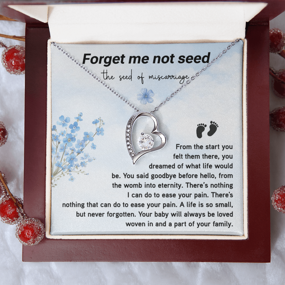 Forget Me Not Seed the seed of miscarriage Necklace