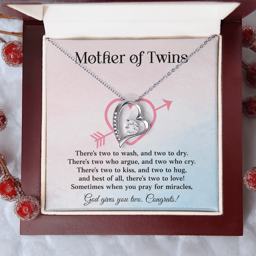 Mother of twins Necklace Gift