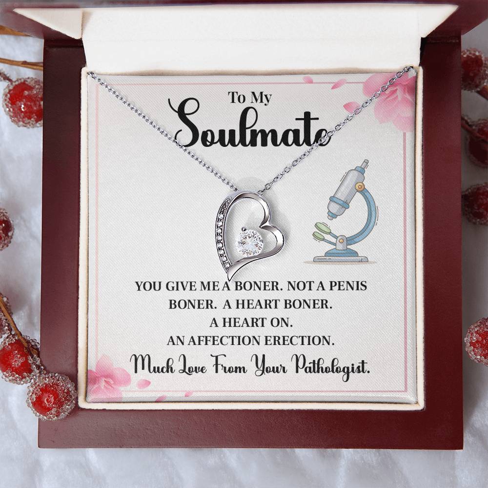 Funny Soulmate Necklace Gift from Pathologist – Gift Box