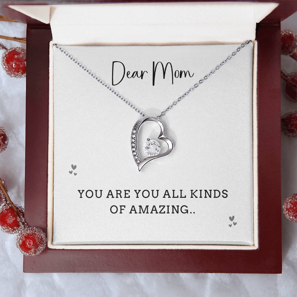 Dear Mom, Amazing Mom Necklace Gift Best Necklace Gift For Mom Inspirational Necklace Gift Thoughtful Necklace Gift Best Mother’s Day Necklace Gift Amazing Mom Celebration Necklace Gift Thoughtful Gift Necklace For Mothers