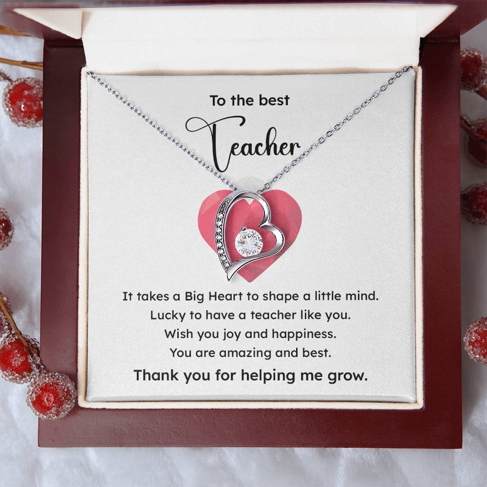 To The Best Teacher Best Teacher Gift Teacher Appreciation Necklace Lucky To Have You Necklace Unique Gift For A Great Teacher Emotional Connection Necklace Supportive Gift For Teachers You Are The Best Necklace