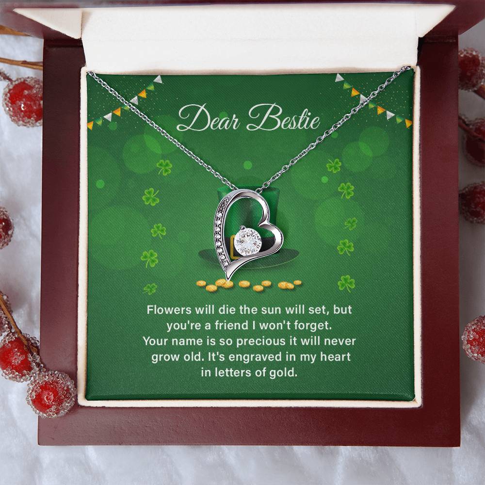 Dear Bestie, Friends Forever Keepsake Timeless Bonds Of Friendship Heartfelt Sentiments For Friends Golden Memories Jewelry Celebrate Our Connection Friendship Appreciation Gift Best Friend Love Necklace Gift From Brother, Sister