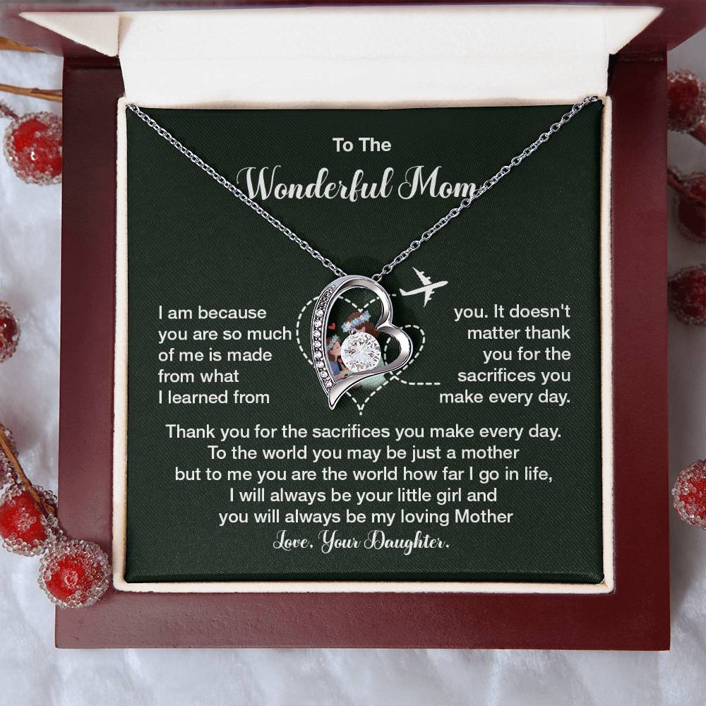 To The Wonderful Mom, Elegant Jewelry For A Mother’s Day Gift Thoughtful Necklace Sweet Gift For A Special Woman Loving Pendant Elegant Pendant For A Mother’s Bond Heartfelt Necklace For Family Bond Beautiful Necklace For A Special Connection