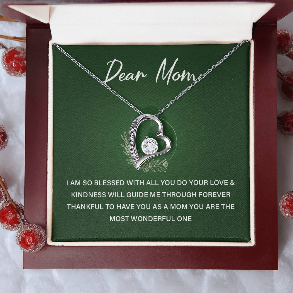 Dear Mom Blessed To Have You Necklace Love You Mom Necklace Best Mom Ever Necklace Eternal Bond With Mom Necklace Meaning Thoughtful Gift For Mindful Gift For Mom Necklace For Family Bond Dear Mom Necklace Gift