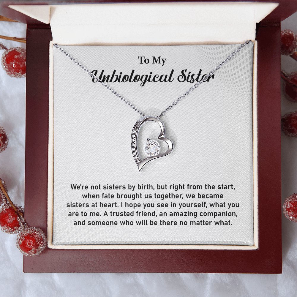 To My Unbiological Sister Necklace Gift