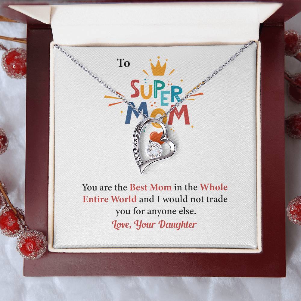 To Super Mom Thoughtful Gift For A Loving Mom Elegant Jewelry Sentimental Pendant Beautiful Necklace For A Special Connection Loving Pendant Special Necklace Thank You Pendant For A Super Mom Sentimental Jewelry