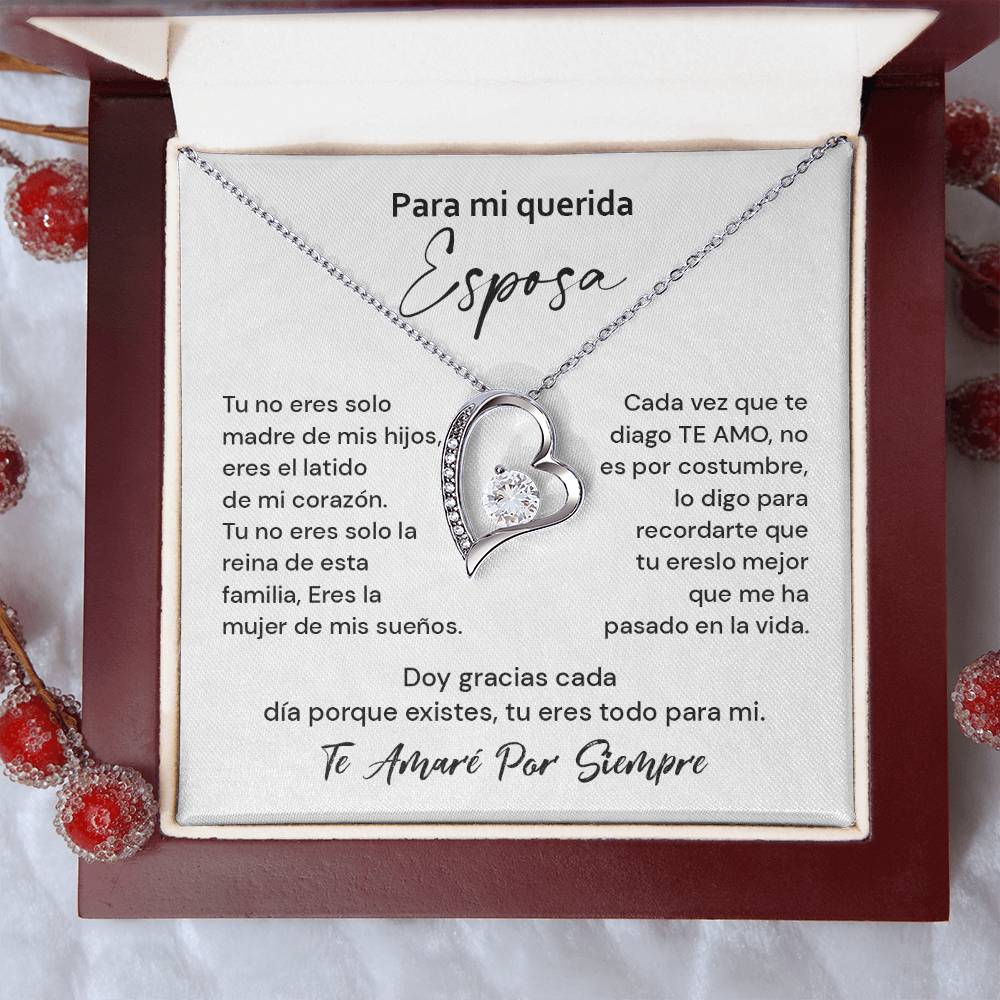 Collar Para Mi Querida Esposa Latido De Mi Corazón Detalle Romántico Para Mi Esposa Collar Con Mensaje De Amor Eterno Regalo De Amor Infinito Collar Con Frase De Agradecimiento Collar De Amor Eterno Para Mi Reina Detalle De Amor Para Mi Esposa