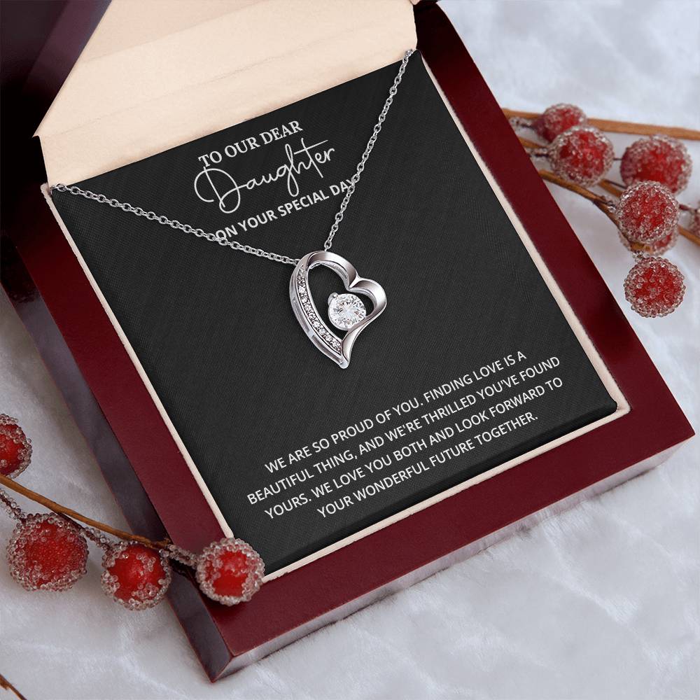 To Our Dear Daughter Daughter Engagement Necklace Engagement Gift For Daughter Sentimental Gift For Daughter’s Engagement Jewelry Gift For Daughter’s Engagement Daughter’s Special Day Necklace Meaningful Gift For Daughter’s Engagement