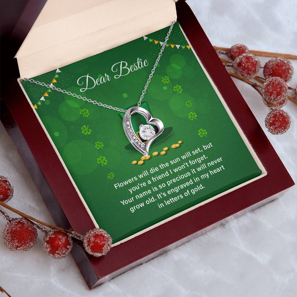 Dear Bestie, Friends Forever Keepsake Timeless Bonds Of Friendship Heartfelt Sentiments For Friends Golden Memories Jewelry Celebrate Our Connection Friendship Appreciation Gift Best Friend Love Necklace Gift From Brother, Sister