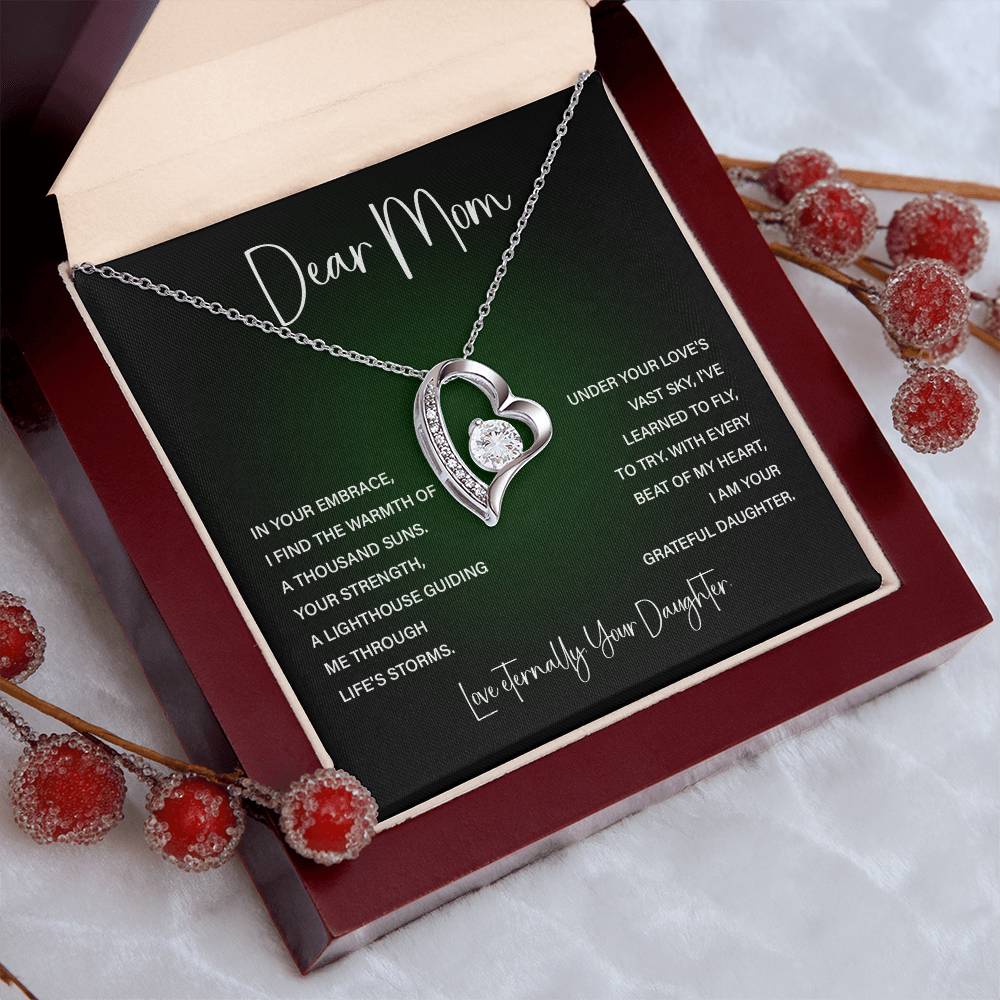 Dear Mom, Mother’s Day Necklace For Mom Best Birthday Gift Necklace Thoughtful Anniversary Necklace Heartfelt Christmas Gift Thank You Necklace Gift Necklace With Message Card