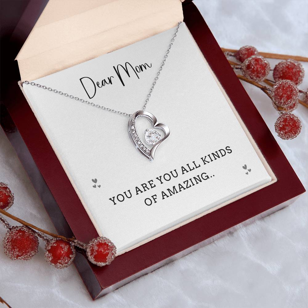 Dear Mom, Amazing Mom Necklace Gift Best Necklace Gift For Mom Inspirational Necklace Gift Thoughtful Necklace Gift Best Mother’s Day Necklace Gift Amazing Mom Celebration Necklace Gift Thoughtful Gift Necklace For Mothers