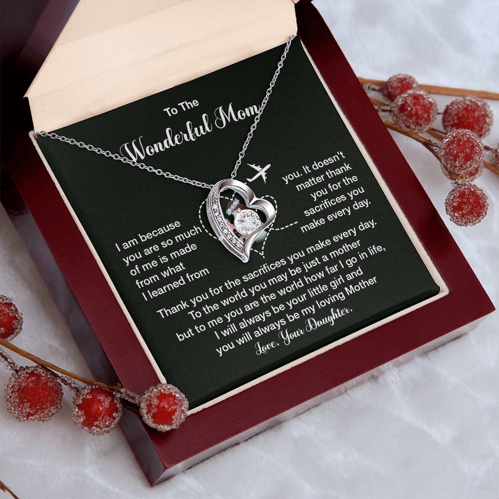 To The Wonderful Mom, Elegant Jewelry For A Mother’s Day Gift Thoughtful Necklace Sweet Gift For A Special Woman Loving Pendant Elegant Pendant For A Mother’s Bond Heartfelt Necklace For Family Bond Beautiful Necklace For A Special Connection