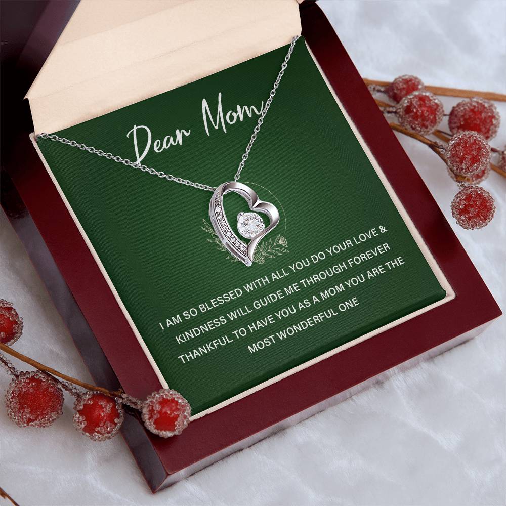 Dear Mom Blessed To Have You Necklace Love You Mom Necklace Best Mom Ever Necklace Eternal Bond With Mom Necklace Meaning Thoughtful Gift For Mindful Gift For Mom Necklace For Family Bond Dear Mom Necklace Gift