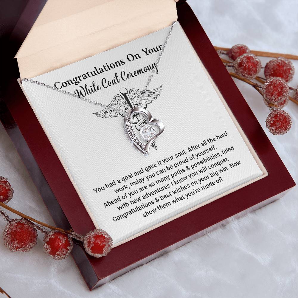 Congratulations On Your White Coat Ceremony Congratulations Necklace Inspirational Jewelry Gift Meaningful Gift For Graduates New Adventures Necklace Motivational Jewelry Personal Growth Jewelry Best Wishes Necklace