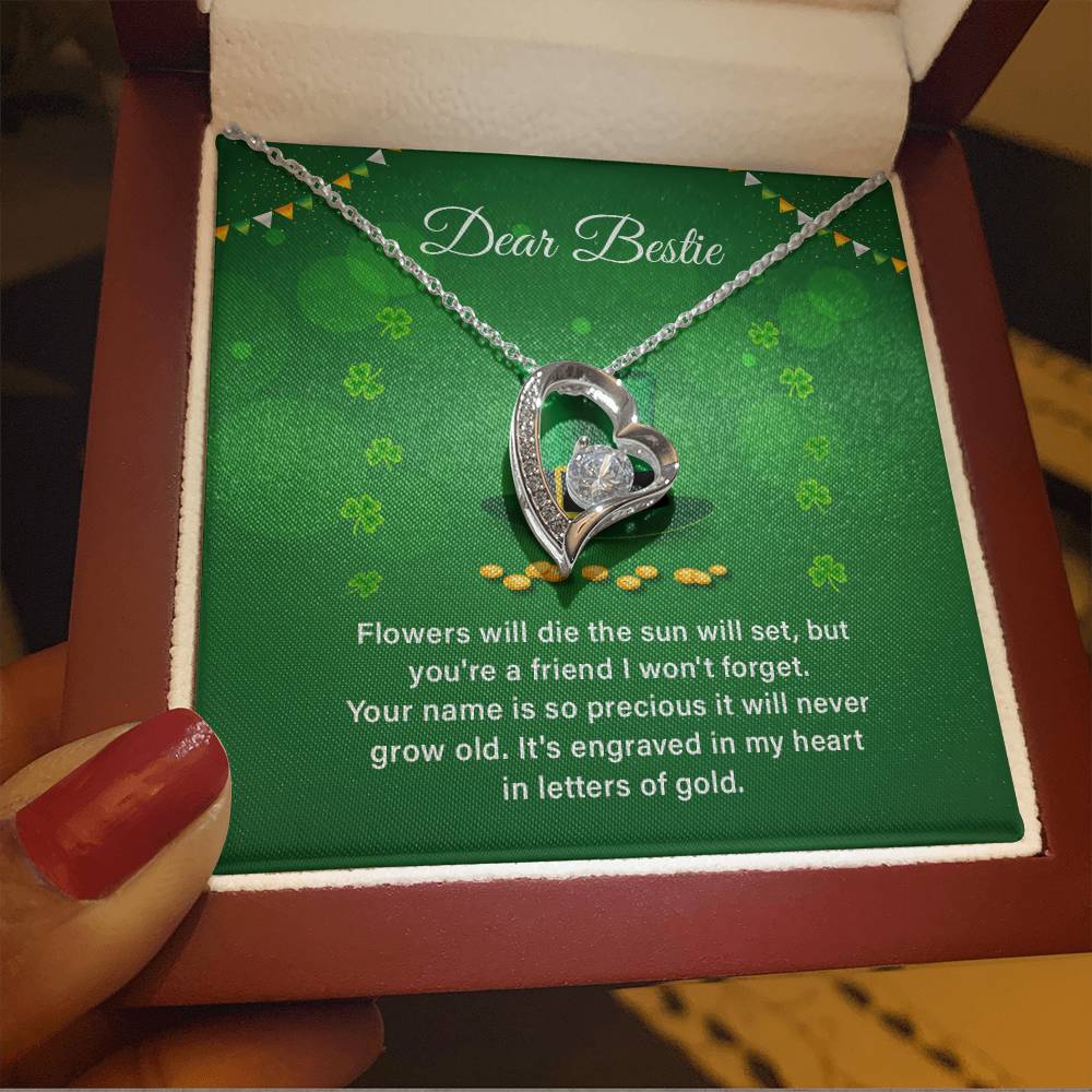 Dear Bestie, Friends Forever Keepsake Timeless Bonds Of Friendship Heartfelt Sentiments For Friends Golden Memories Jewelry Celebrate Our Connection Friendship Appreciation Gift Best Friend Love Necklace Gift From Brother, Sister